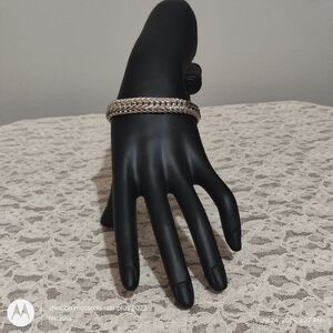 Stunning Silver Plated Wheat Link Bracelet